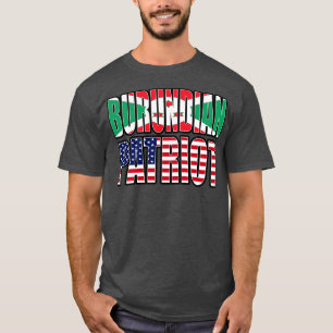 Burundiaans-Amerikaanse patriot Pride Heritage Fla T-shirt
