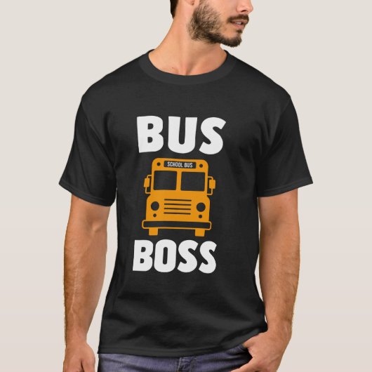 Bus Baas Schoolbuschauffeur T-shirt (Voorkant)