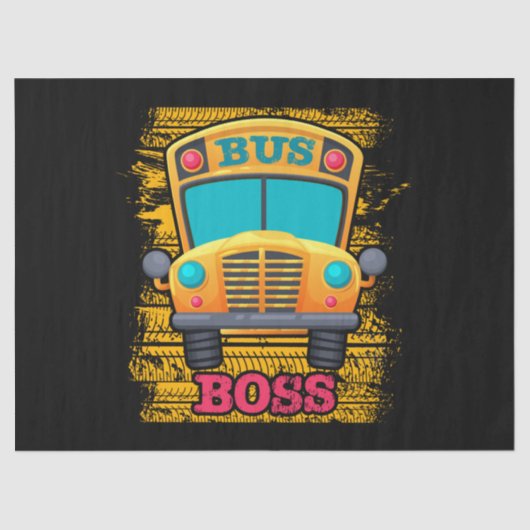 Bus boss - schoolbuswaardering tissuepapier (Voorkant)