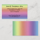 Bus. Carte - arrière - plan arc-en-ciel (Devant / Derrière)