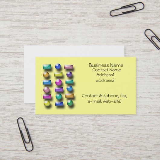 Bus. Carte - Boutons 3D (Devant/Arrière en situation)