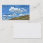 Bus. Carte - Ciel nuageux sur la colline (Devant / Derrière)