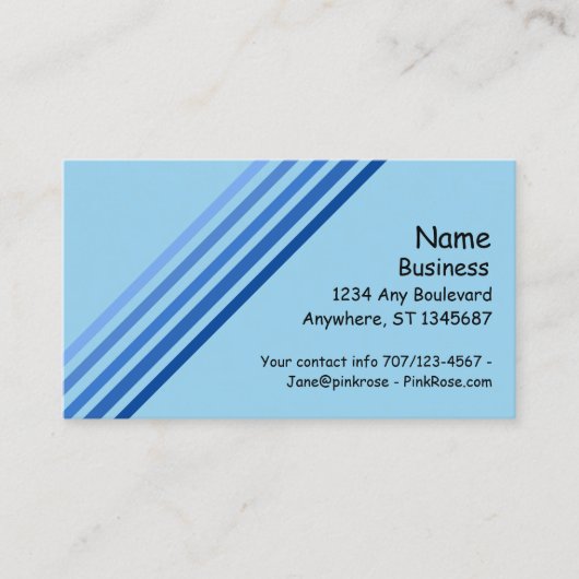 Bus. Carte - Cinq lignes bleues diagonales (Devant)