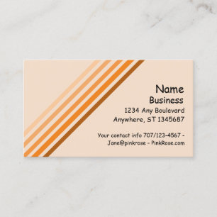Bus. Carte - Cinq lignes orange diagonales