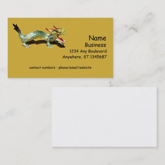 Bus. Carte - Dragon (Devant / Derrière)