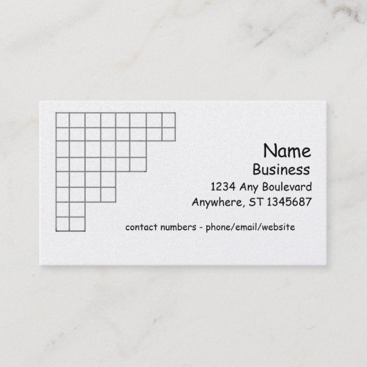 Bus. Carte - Grille de coin (Devant)