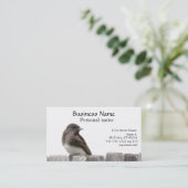 Bus. Carte - Oiseau sur clôture (Debout devant)