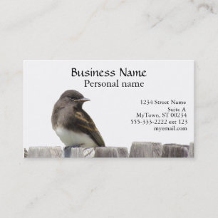 Bus. Carte - Oiseau sur clôture