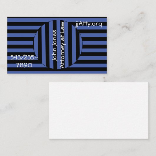 Bus. Carte - Rayures Illusion Optique (Devant / Derrière)