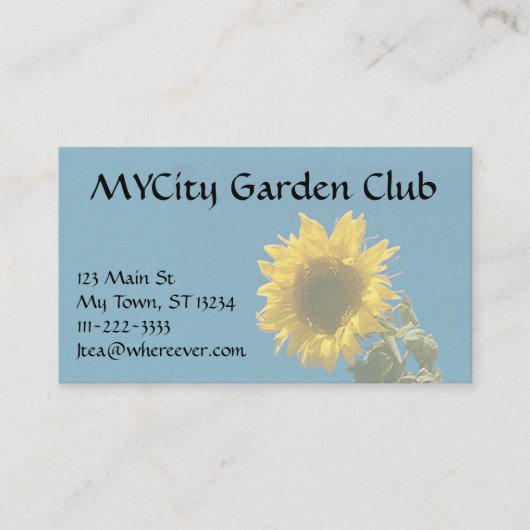 Bus. carte - Tournesol (Devant)