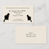 Bus. Carte - Vétérinaire - Chat (Devant / Derrière)
