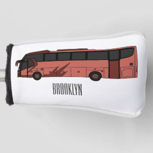 Bus cartoon illustratie golfheadcover