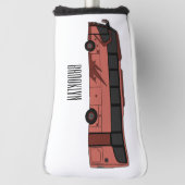 Bus cartoon illustratie golfheadcover (Draai 90)