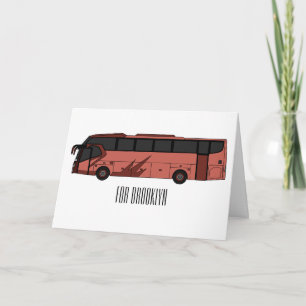 Bus cartoon illustratie kaart