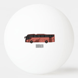 Bus cartoon illustratie pingpongballen