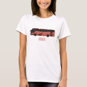 Bus cartoon illustratie t-shirt