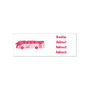 Bus cartoon illustratie  zelfinktende stempel