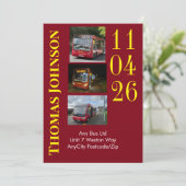 Bus Depot Tour Invitation Personalized (Debout devant)