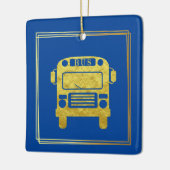 Bus Driver Appreciation Day Golden Ornament (Links)