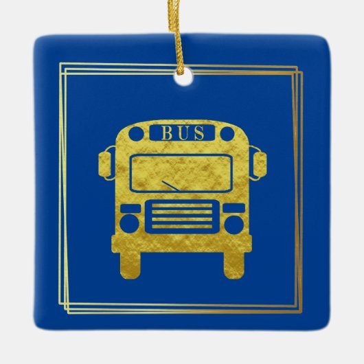 Bus Driver Appreciation Day Golden Ornament (Voorkant)