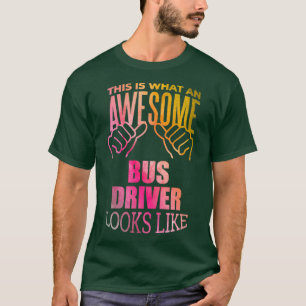 Bus Driver Funny Gezegde in Waterverf T-shirt