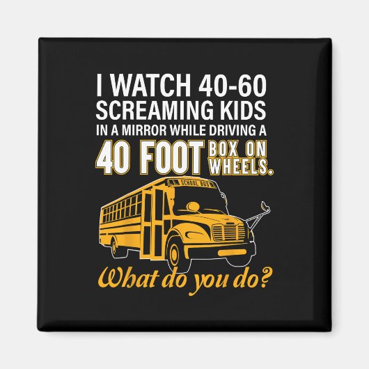 Bus Driver Horloge Schreeuwende Kinder Drive Box O Magneet (Voorkant)