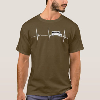 Bus Driver Lover Heartbeat EKG Pulse Cool Bus Driv T-shirt