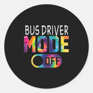 Bus Driver Mode off Happy Last Day Stropdas D Ronde Sticker