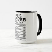 Bus Driver Nutrition Facts Mok (Voorkant rechts)