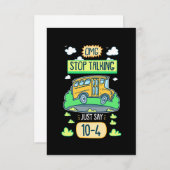 Bus Driver Omg Stop Talking RSVP Kaartje (Voorkant / Achterkant)