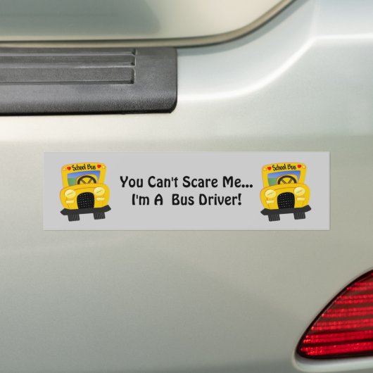 Bus Driver Scare (aanpasbaar) Bumpersticker (Op auto)