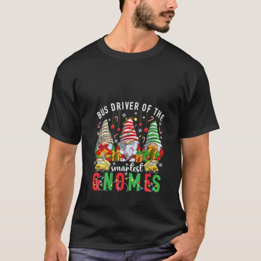 Bus Driver Slimste Gnomen Kerstmis Bus Driver XM T-shirt (Voorkant)