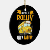 Bus Driver Zie Me Rollin Keramisch Ornament (Rechts)