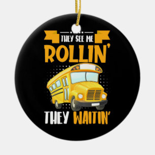 Bus Driver Zie Me Rollin Keramisch Ornament