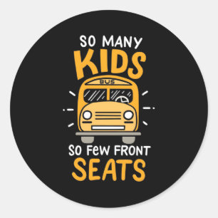 Bus driver Zoveel Kinderen Ronde Sticker
