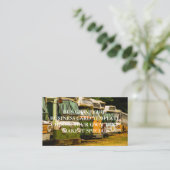 BUS GRAVEYARD BUSINESS CARD TEMPLATE VISITEKAARTJE (Staand voorkant)
