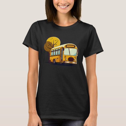 Bus In Front Of Trees Bus Driver T-shirt (Voorkant)