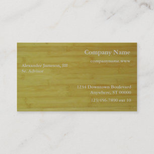 Bus. Kaart - Bamboeborden Visitekaartje