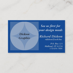Bus. Kaart - cirkels en diamant grafische kaart Visitekaartje