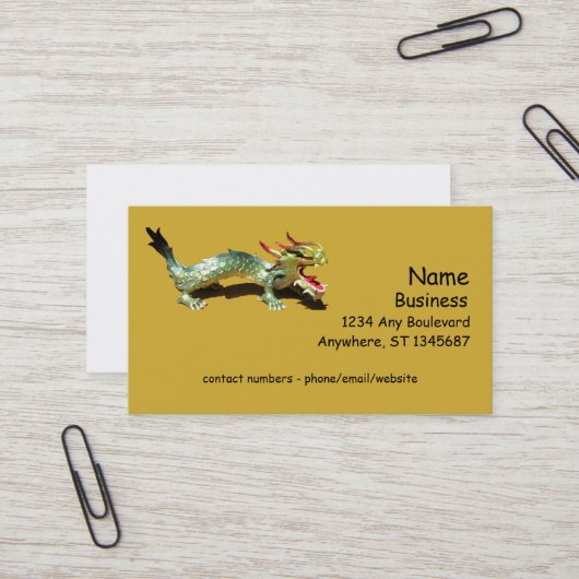 Bus. Kaart - Dragon Visitekaartje (Voorkant / Achterkant in situ)