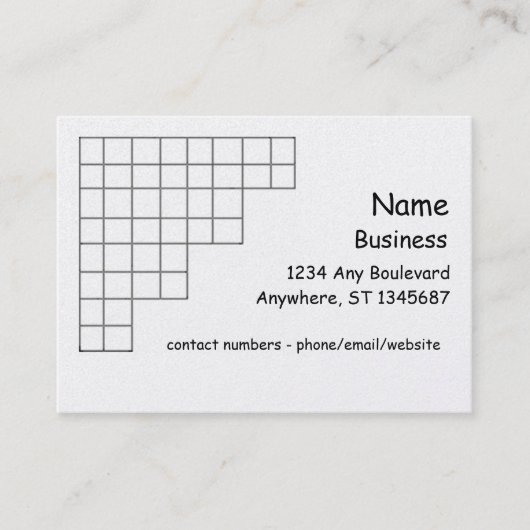 Bus. Kaart - hoekraster Visitekaartje (Voorkant)