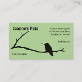 Bus. Kaart - Kolibrie op tak Visitekaartje (Voorkant)