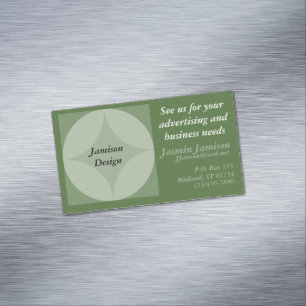 Bus. Kaart (mag) - cirkels en diamant grafische ka Visitekaartje Magneet