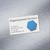 Bus. Kaart (mag) - Hexagon Jig-Saw Puzzle/blue Magnetisch Visitekaartje (Voorbeeld)