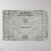 Bus Logo Grunge Cornhole Tournament Score Poster (Voorkant)