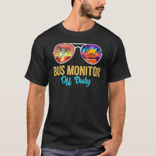 Bus Monitor off Duty Sunbril Palm Tree T-shirt
