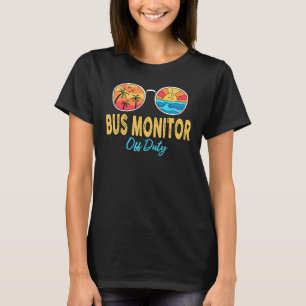 Bus Monitor off Duty Sunbril vorige dag op school T-shirt