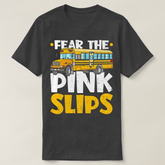Bus Monitor Roze Slips School Bus Aide T-shirt (Design voorkant)
