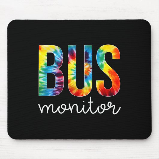 Bus Monitor Tie Dye Appreciation Day Hallo terug n Muismat (Voorkant)
