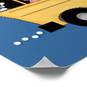 Bus scolaire avec affiche d'enfant et de conducteu (Coin)